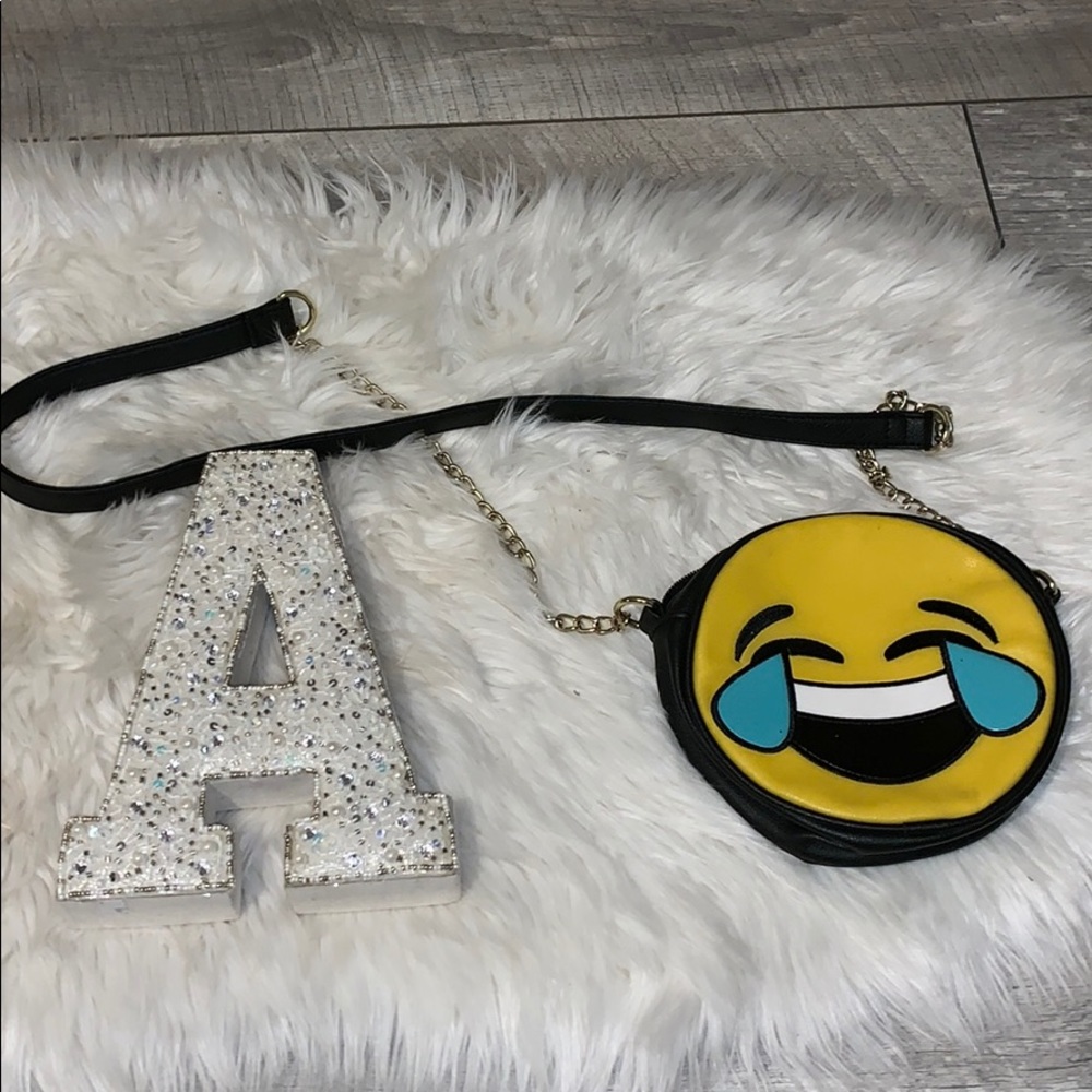 Cute emoji cross body purse